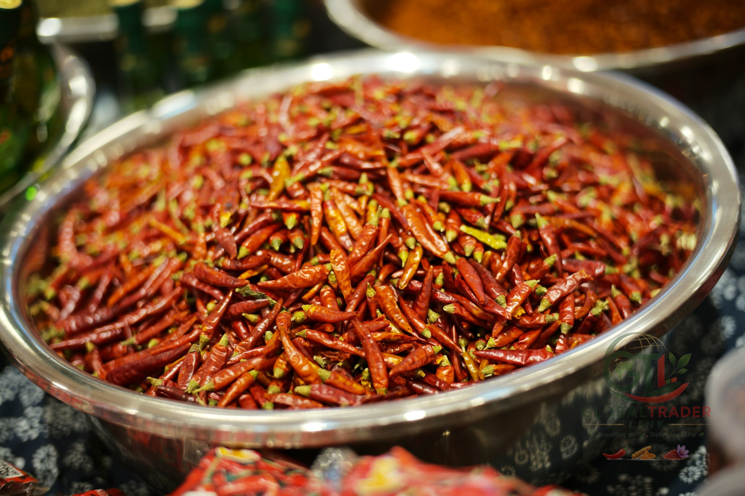 Dried red chilli peppers